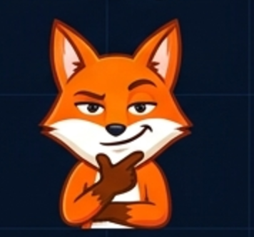 Ace the fox, thinking.